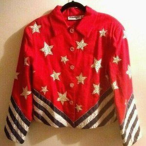 Vintage Anage patriotic jacket. Medium